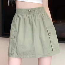 Load image into Gallery viewer, Henya Drawstring High Waist Cargo Mini Skirt
