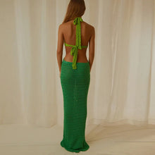 Load image into Gallery viewer, Aleah Knit Halter Neck Cut Out Maxi Dress
