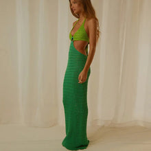 Load image into Gallery viewer, Aleah Knit Halter Neck Cut Out Maxi Dress
