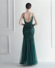 Load image into Gallery viewer, Soraya Sequin Beaded Mermaid Maxi Dress
