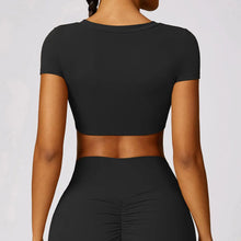 Load image into Gallery viewer, Raine Short Sleeve Yoga Crop Top
