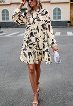 Load image into Gallery viewer, Leona Holly Pleated Long Sleeve Mini Dress
