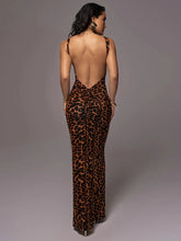 Load image into Gallery viewer, Scarlett Leopard Bodycon Maxi Dress
