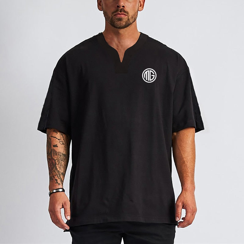 My Guy Oversized V-Neck Half Sleeve T-Shirt