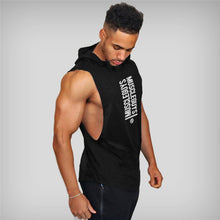 Load image into Gallery viewer, Guys Muscle Hooded Stringer Tank Top
